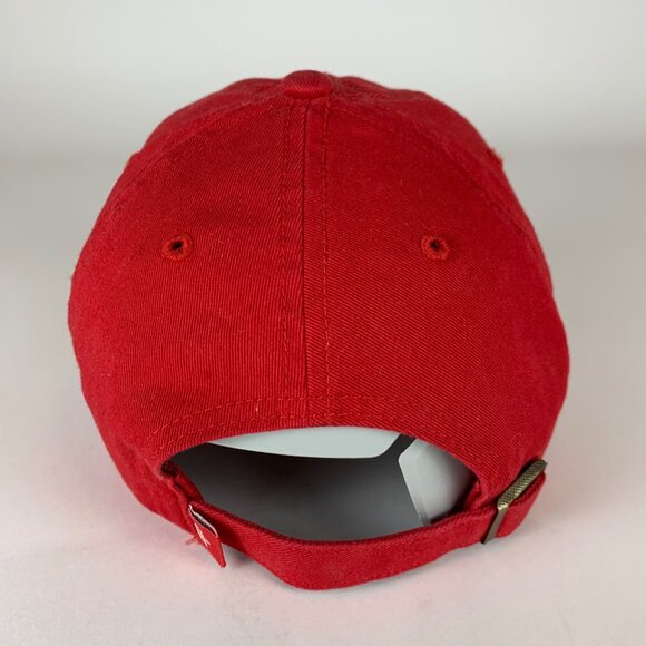 Houston Rockets NBA Red 47 Brand Clean Up Relaxed Fit Strapback Adjustable Hat - Picture 3 of 6